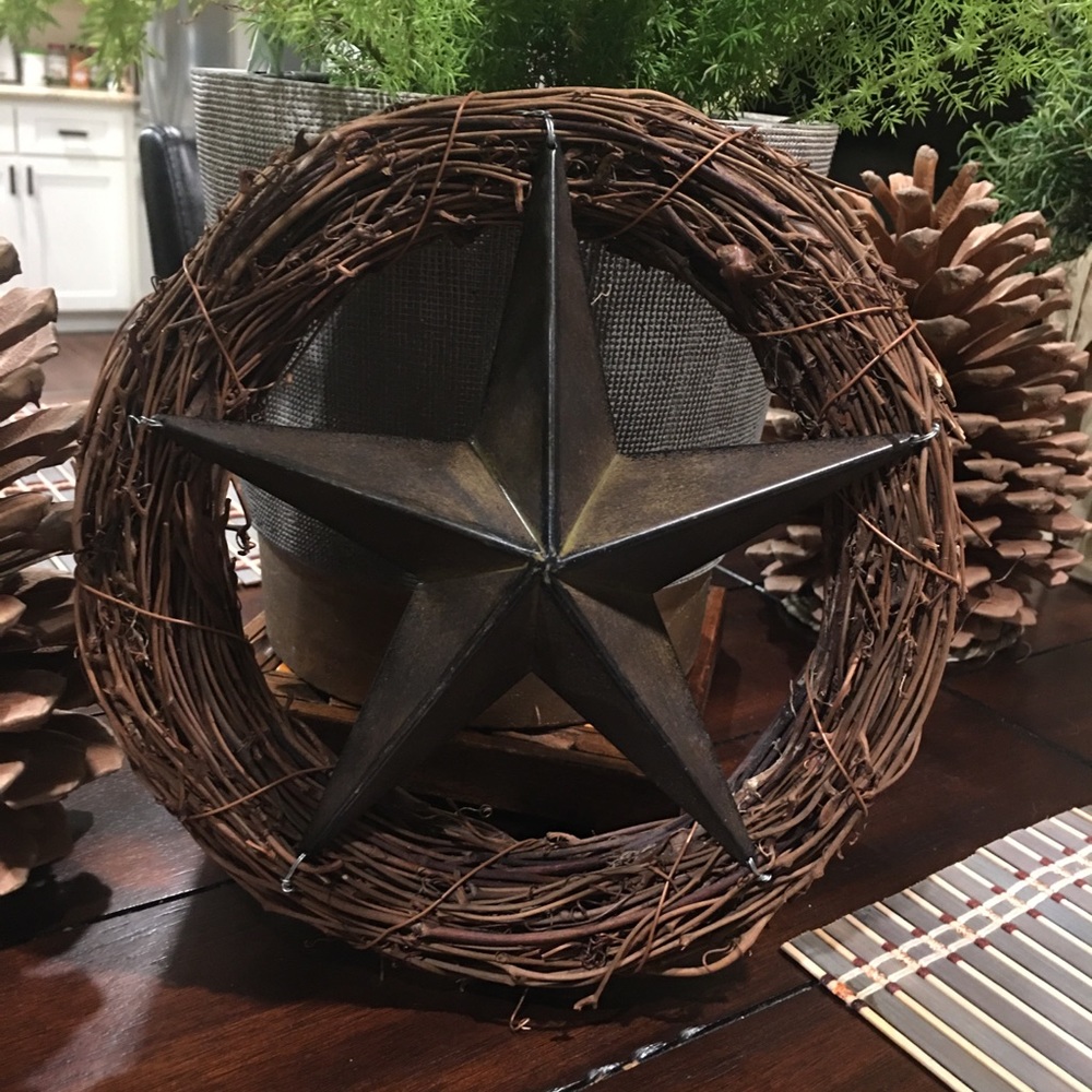 Witchy Wicker Star Pentacle Wreath
